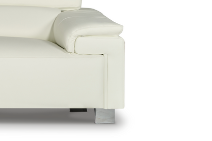 Livorno Genuine Leather White 2C2 Corner Sofa