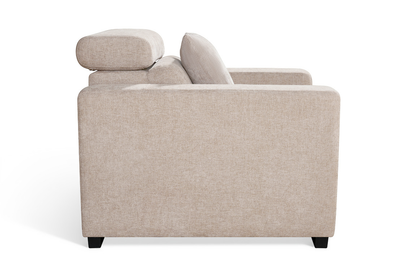 Amelia beige chenille armchair – product view 3