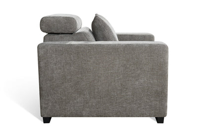 Amelia grey chenille armchair – product view 5