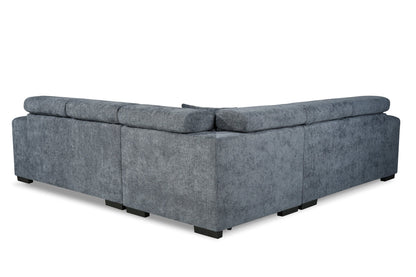 Amy Blue Corner Sofa With Ottomans - product view 4