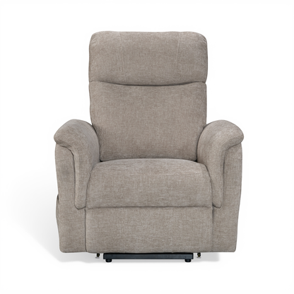 Brunswick beige electric riser recliner armchair – front view