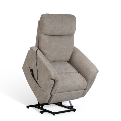 Brunswick beige electric riser recliner armchair – lift position