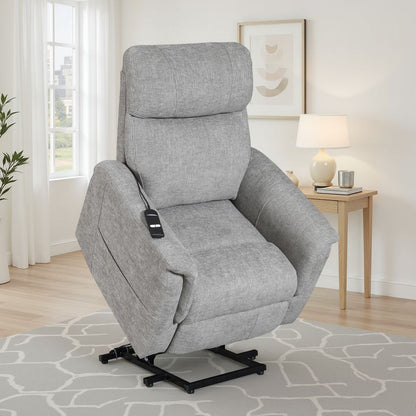 Brunswick grey electric riser recliner armchair – living room view