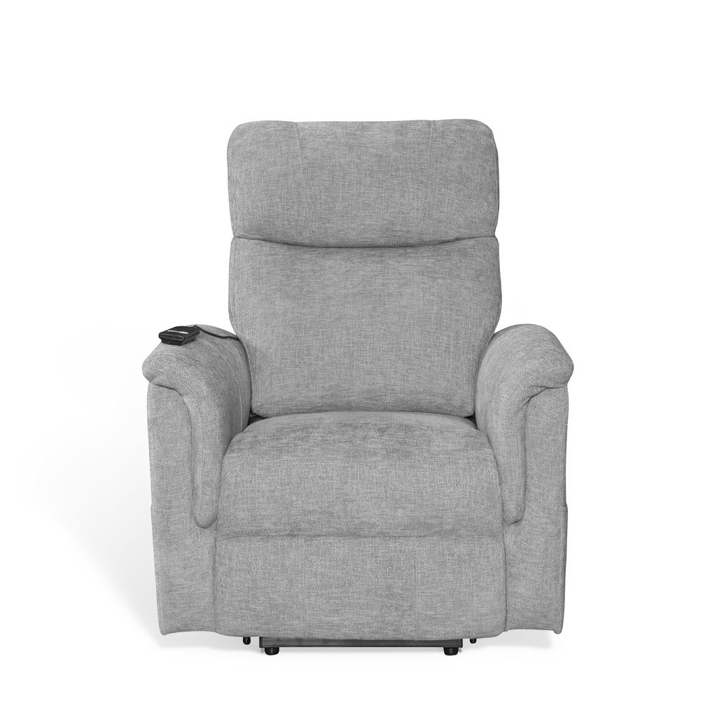 Brunswick grey electric riser recliner armchair – front view