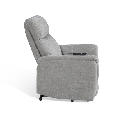 Brunswick grey electric riser recliner armchair – side view
