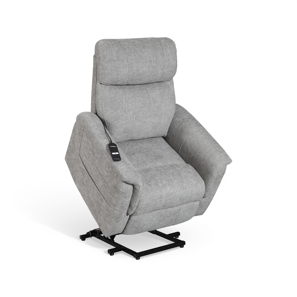Brunswick grey electric riser recliner armchair – lift position