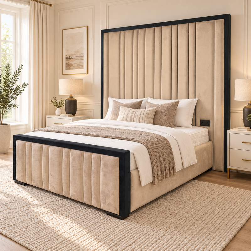 Conrad LED Dimmable Light Bed Frame | Sockets Optional