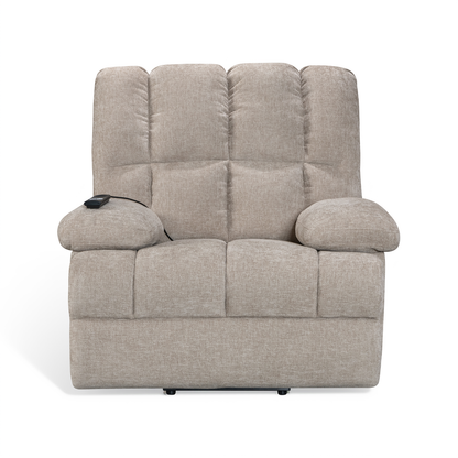 Edmonton beige electric riser recliner armchair – front view