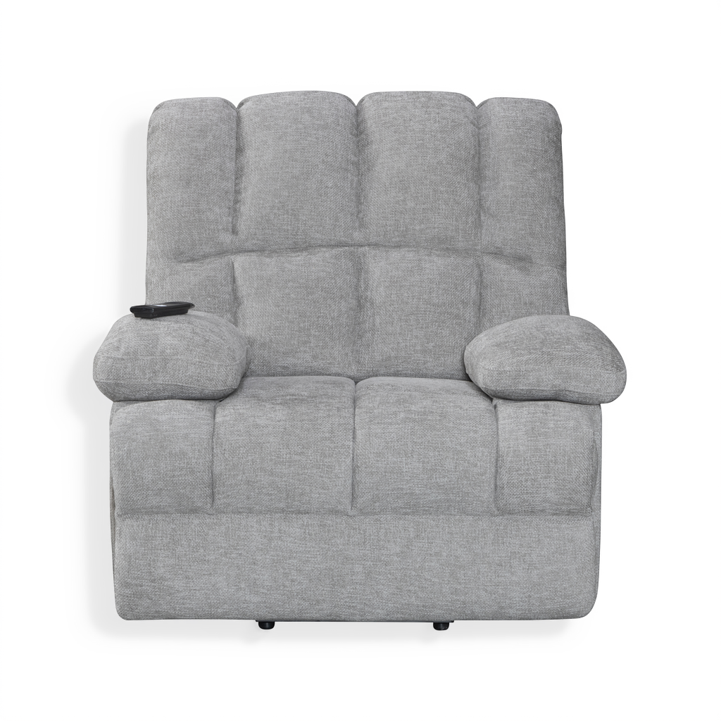 Edmonton grey electric riser recliner armchair – front view