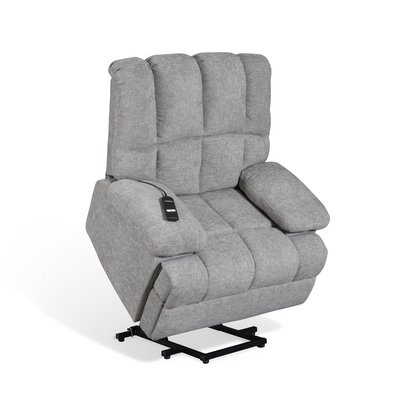 Edmonton grey electric riser recliner armchair – lift position