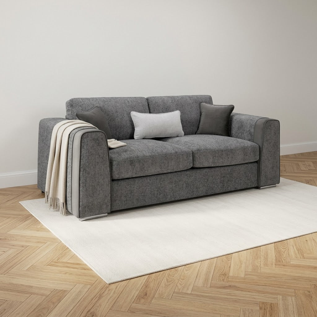 Naples Sofa Grey 3 Seater — main product image