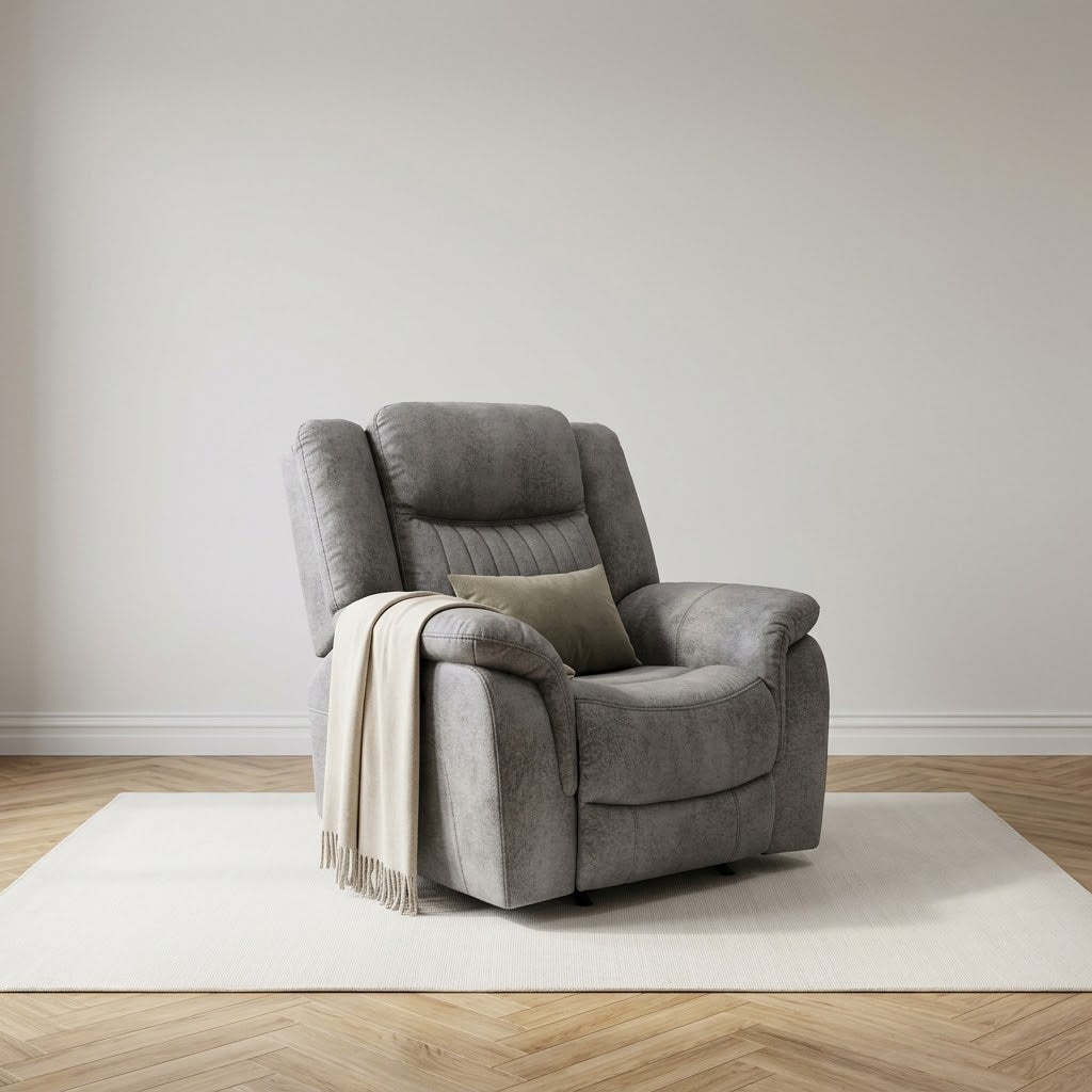 Leon Electric Recliner Armchair - Grey — main product image