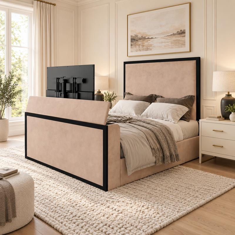 Melaya Metal Electric TV Bed