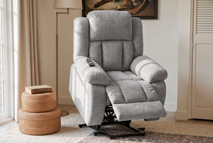 Ontario grey electric riser recliner armchair – living room view