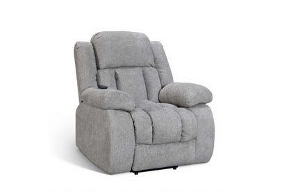 Ontario grey electric riser recliner armchair – angled view