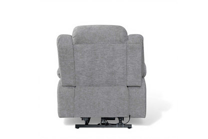 Ontario grey electric riser recliner armchair – rear view