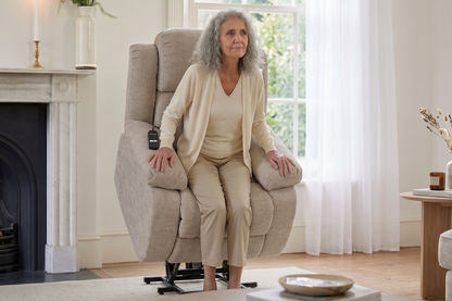 Ontario grey electric riser recliner armchair – product view 8