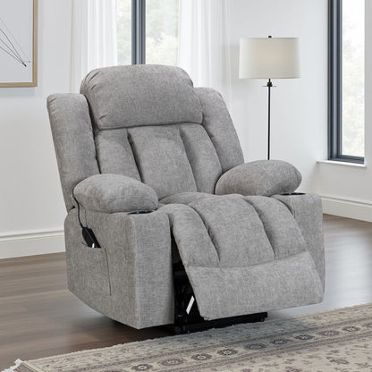 Vancouver grey electric riser recliner armchair – product view 2