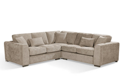 Logan Woven Chenille Beige 2C2 Corner Sofa
