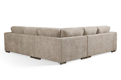 Logan Woven Chenille Beige 2C2 Corner Sofa