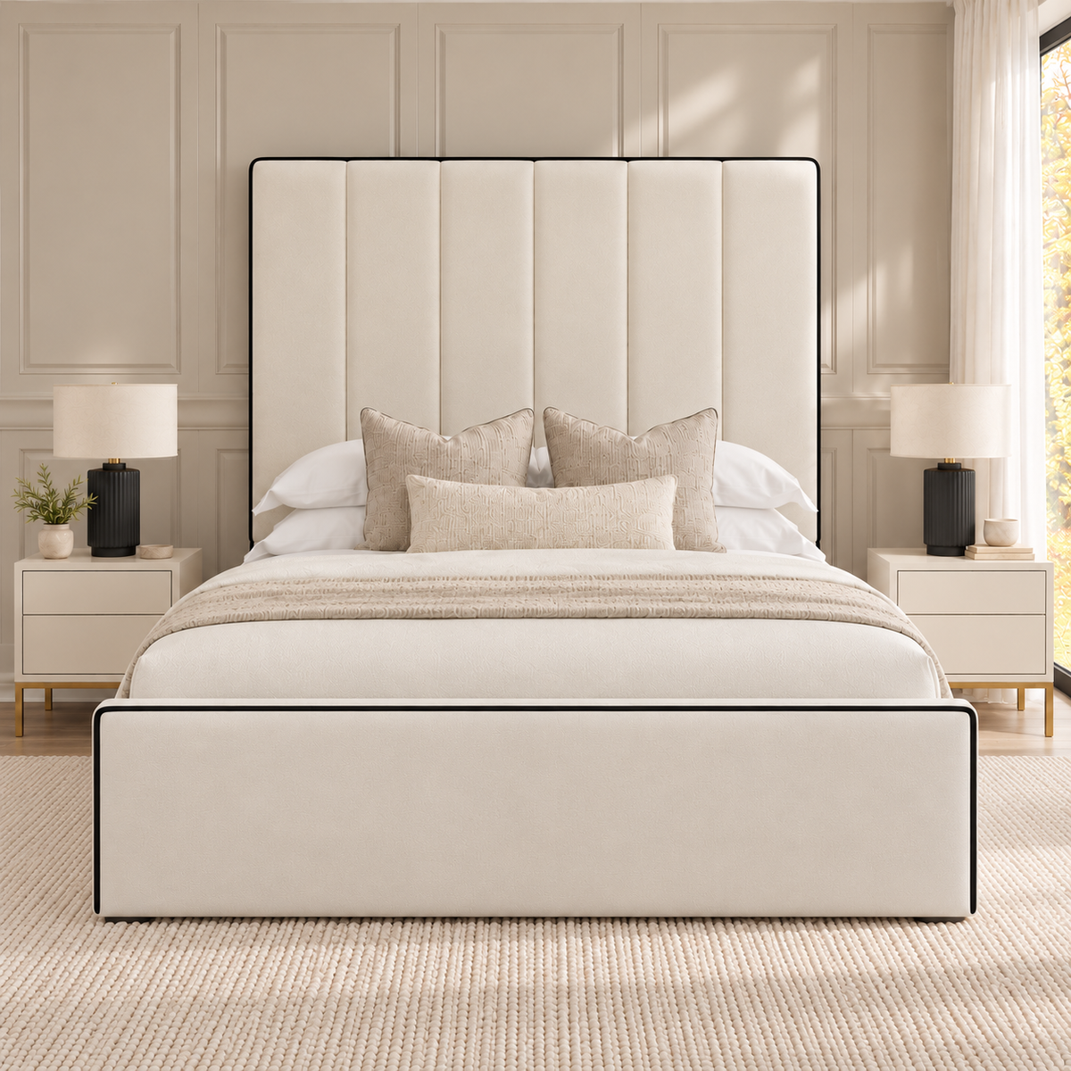 Emma Piping Bed Frame – front view