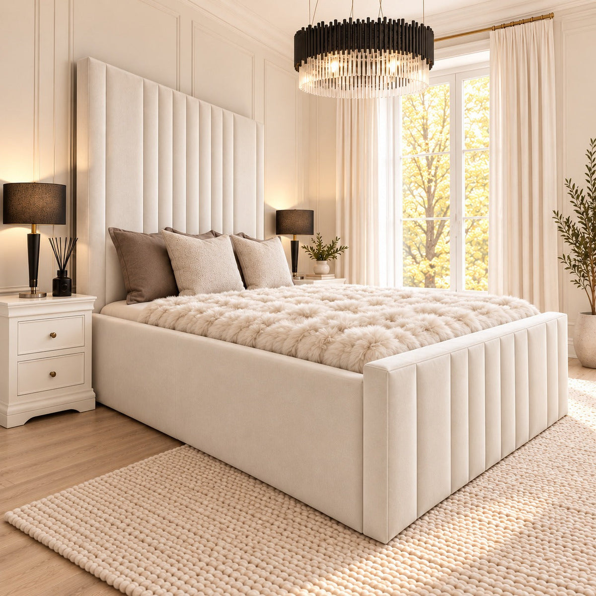 Luciano bed, side view