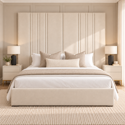 Mirage Bed Frame in a luxury bedroom – straight-on front view