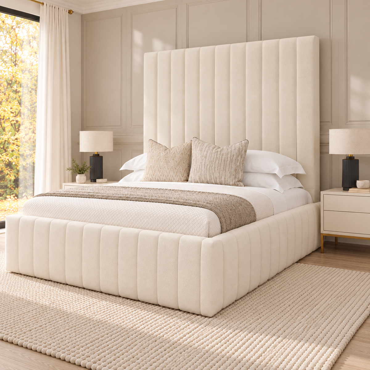 Sahara Bed Frame in a luxury bedroom – right angle
