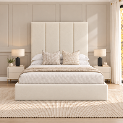Sydney Bed Frame in a luxury bedroom – straight-on front view