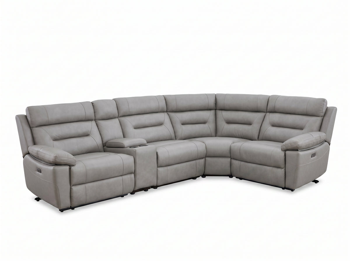 Lucca Power Recliner Modular Leather Corner Sofa
