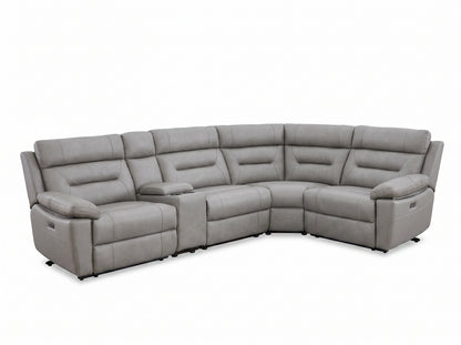 Lucca Power Recliner Modular Leather Corner Sofa