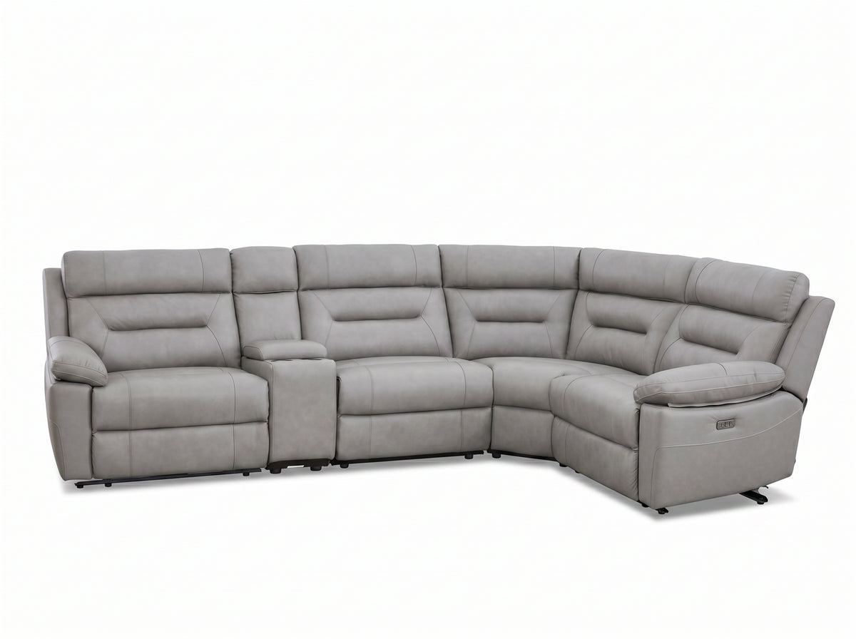 Lucca Power Recliner Modular Leather Corner Sofa