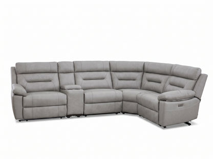 Lucca Power Recliner Modular Leather Corner Sofa