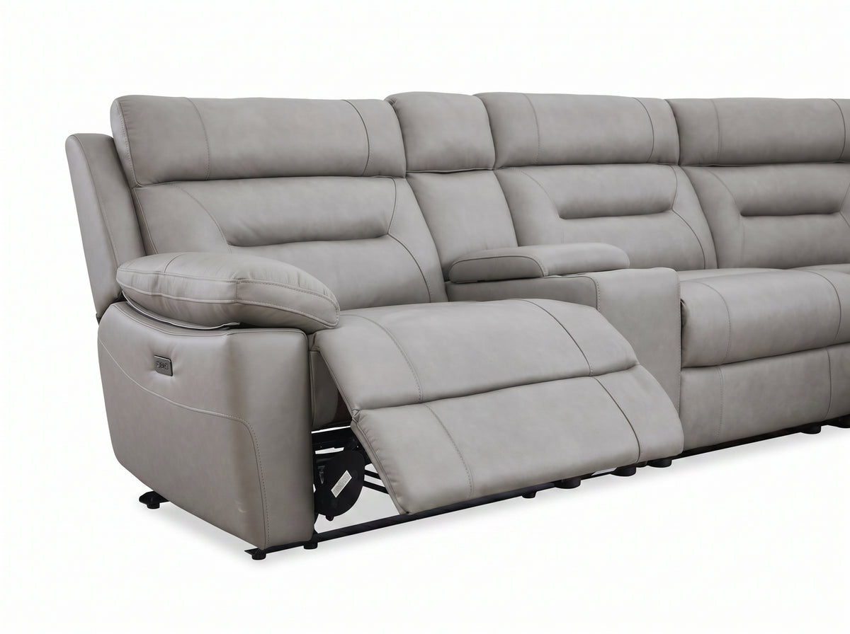 Lucca Power Recliner Modular Leather Corner Sofa