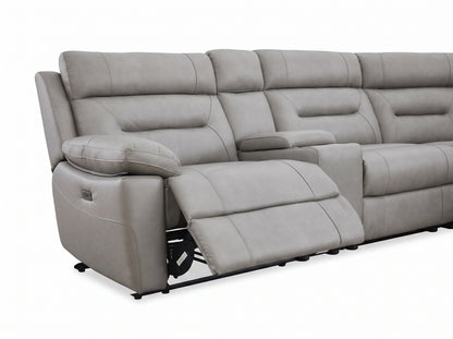 Lucca Power Recliner Modular Leather Corner Sofa