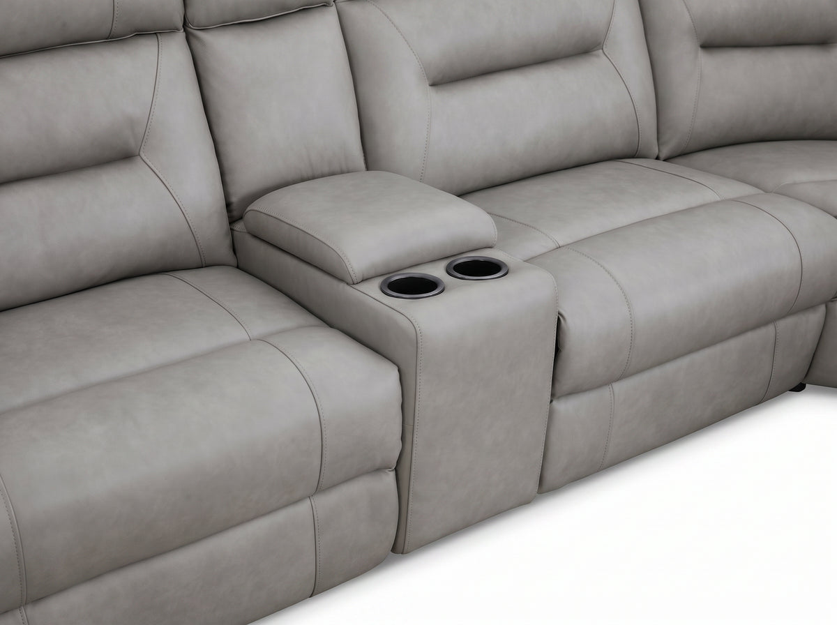 Lucca Power Recliner Modular Leather Corner Sofa