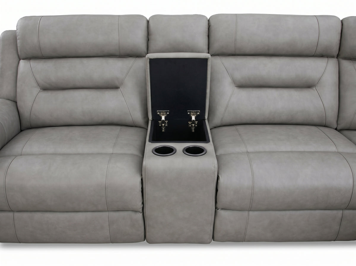 Lucca Power Recliner Modular Leather Corner Sofa