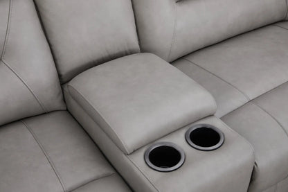 Lucca Power Recliner Modular Leather Corner Sofa