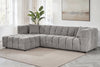 Lugano Grey Chenille Fabric Corner Sofa