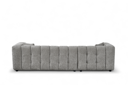 Lugano Grey Chenille Fabric Corner Sofa