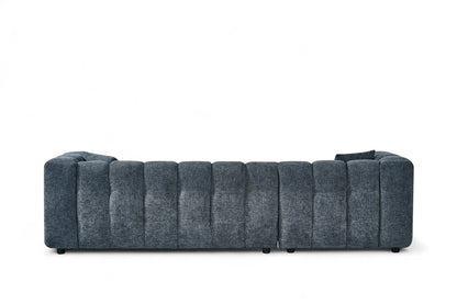 Lugano Pale Blue Chenille Fabric Corner Sofa