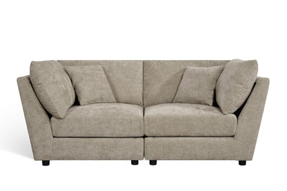 Madelyn 2 Seater Modular Sofa - Beige Chenille – gallery view 2