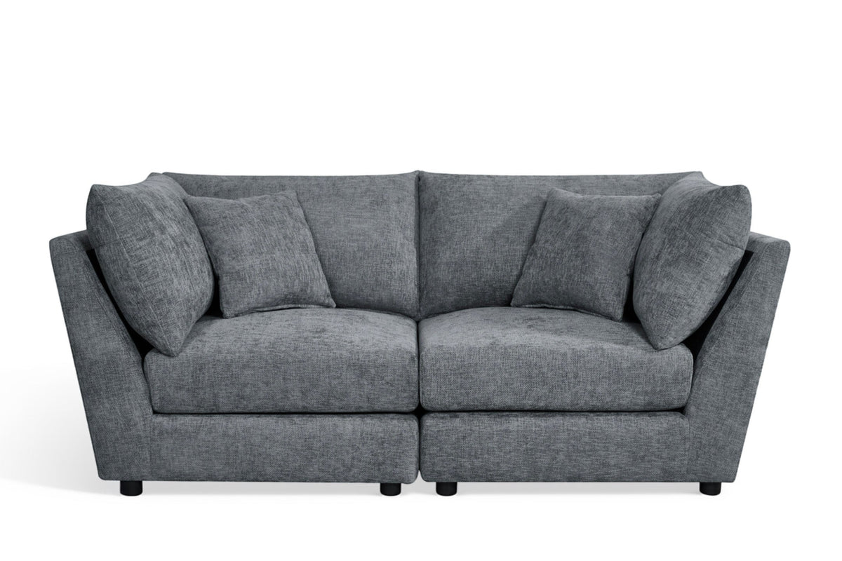 Madelyn 2 Seater Modular Sofa - Blue Chenille – gallery view 2