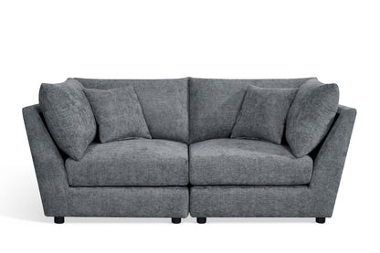Madelyn 2 Seater Modular Sofa - Blue Chenille – gallery view 2