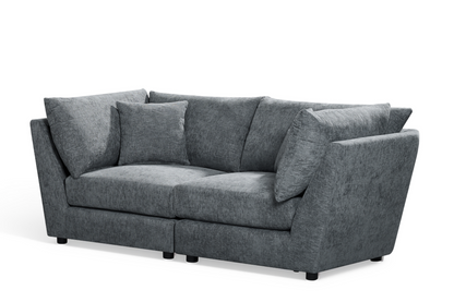 Madelyn 2 Seater Modular Sofa - Blue Chenille – gallery view 3