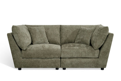 Madelyn 2 Seater Modular Sofa - Green Chenille – gallery view 2
