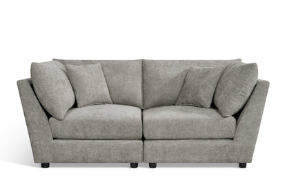 Madelyn 2 Seater Modular Sofa - Grey Chenille – gallery view 2