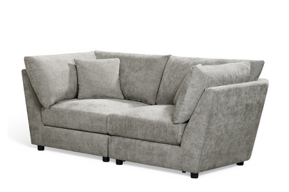 Madelyn 2 Seater Modular Sofa - Grey Chenille – gallery view 3