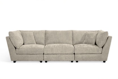 Madelyn 3 Seater Modular Sofa - Beige Chenille – gallery view 2