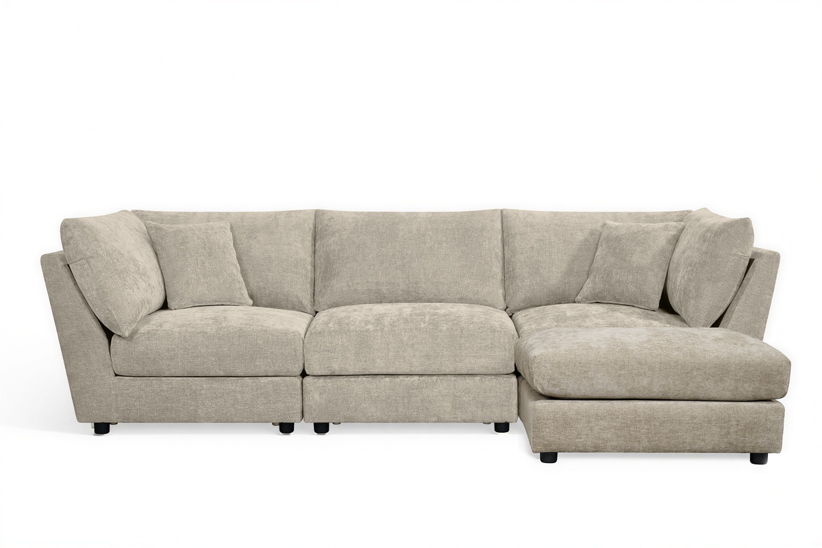 Madelyn 3 Seater Modular Sofa - Beige Chenille – gallery view 3
